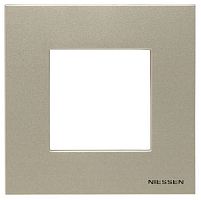 Рамка универсальная ABB Niessen Zenit 1-м. 2 мод. N2271 CV шампань картинка